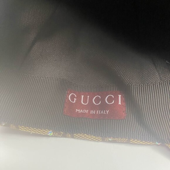 RARE Gucci GG Crystal Canvas Baseball Hat Camel Dark Brown - Picture 7 of 10